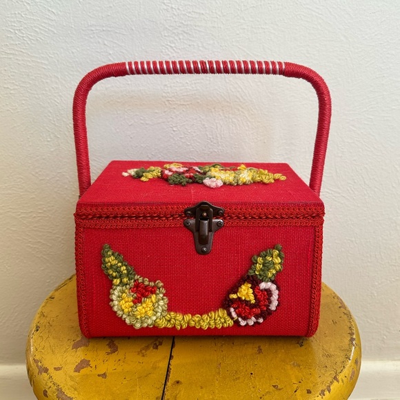 jcpenney Bags Vintage 96s Sewing Box Purse Handbag Mid Mod